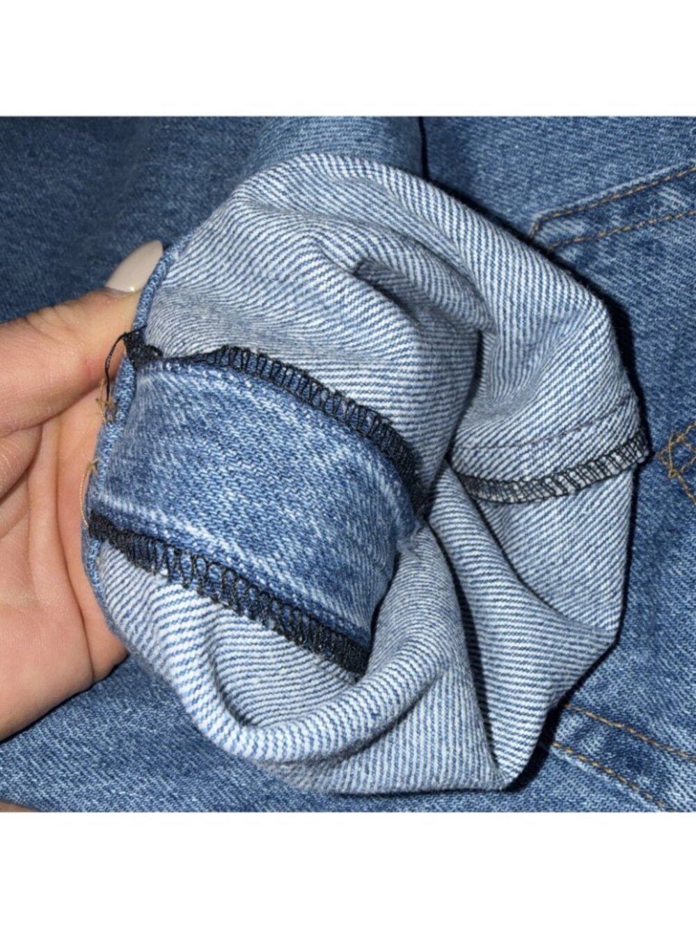 Vintage Levis 501 Jeans Womens 28x32 Blue 90s Made USA Button Fly 6501-0193 P - Picture 9 of 11